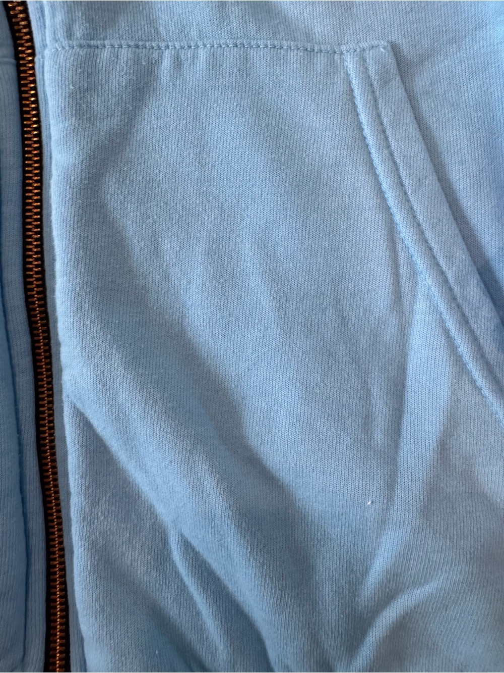 Like new Aviator Nation Light Blue Zip Hoodie with Multi-Stripe Detail - Picture 5 of 9